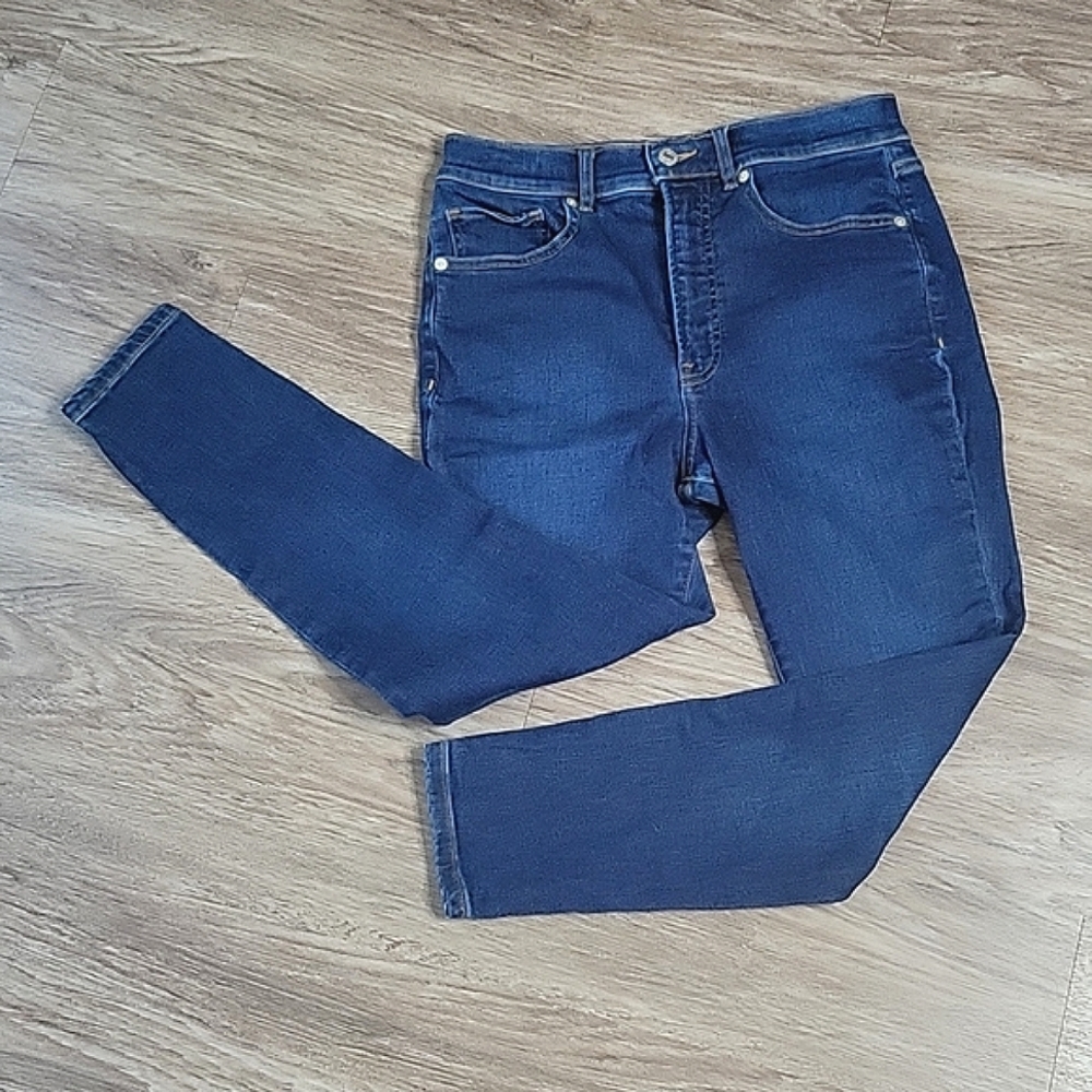 🫧 Express Denim High Rise Waist Skinny Dark Blue Jeans Jeggings 6S